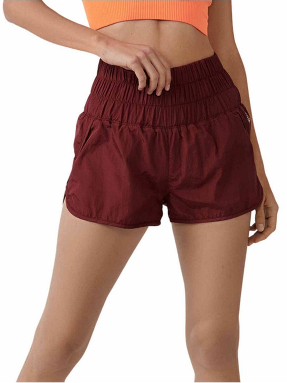 FP Movement by Free People | Burgundy The Way Home Shorts | Size Large
